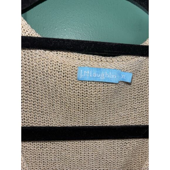 J. McLaughlin XL tan V-neck pullover sweater Excellent Condition - Picture 5 of 7